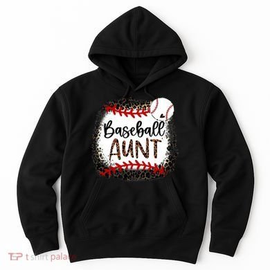 Baseball Aunt Leopard Baseball Aunt Hoodie