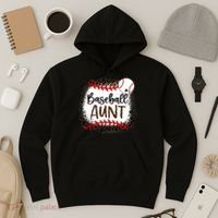 Baseball Aunt Leopard Baseball Aunt Hoodie thumb 3