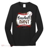 Baseball Aunt Leopard Baseball Aunt Long Sleeve Shirt thumb 0