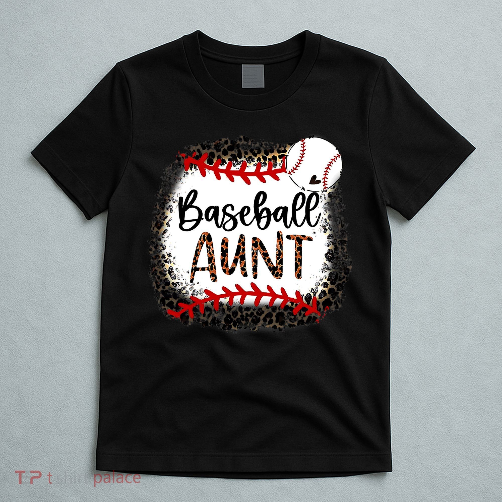 Baseball Aunt Leopard Baseball Aunt T-Shirt