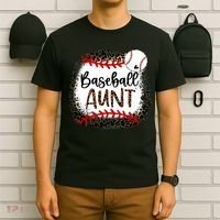 Baseball Aunt Leopard Baseball Aunt T-Shirt thumb 6