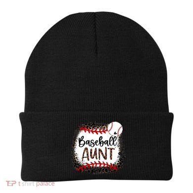 Baseball Aunt Leopard Baseball Aunt Beanie