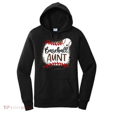 Baseball Aunt Leopard Baseball Aunt Women's Hoodie
