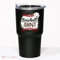 Baseball Aunt Leopard Baseball Aunt Tumbler thumb 0