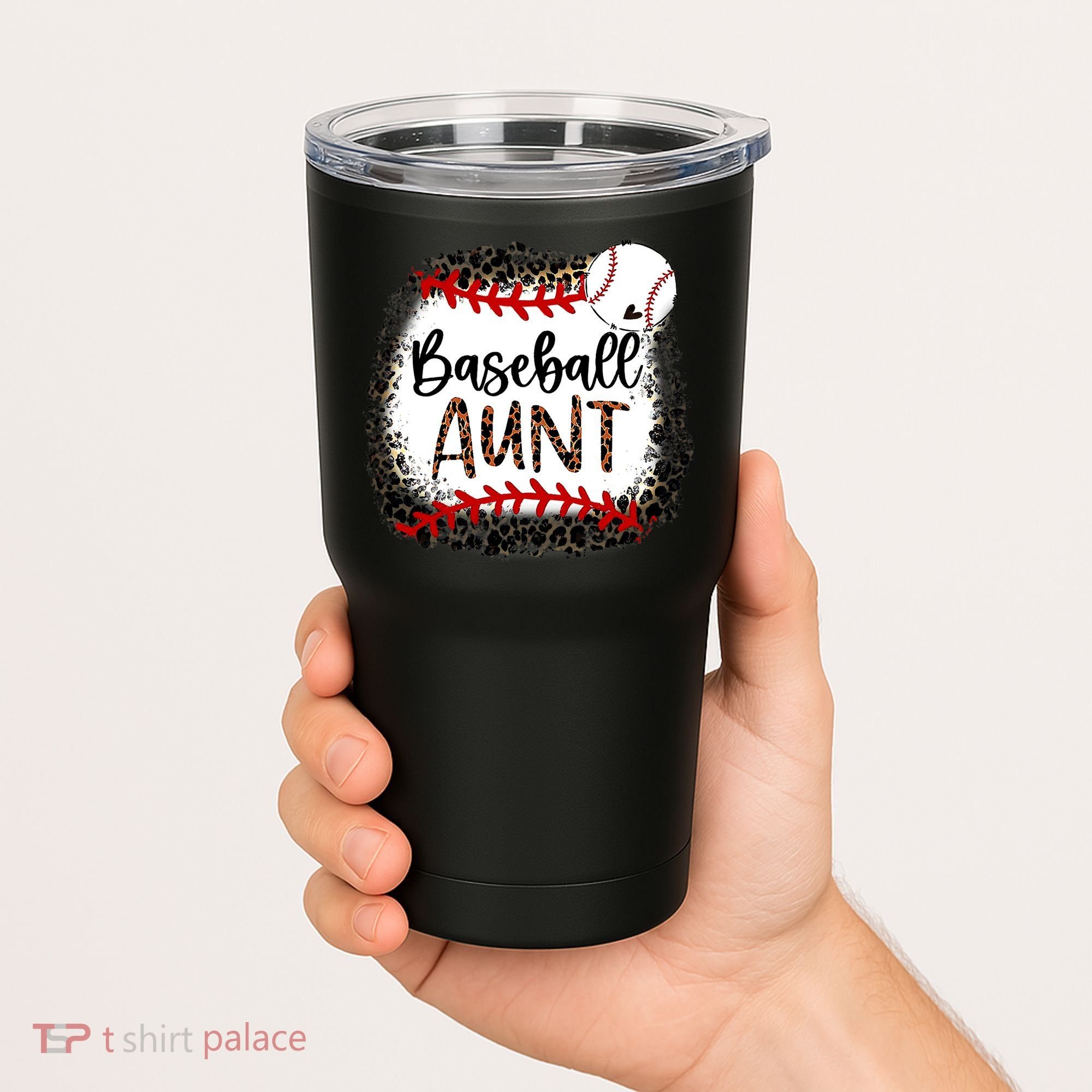 Baseball Aunt Leopard Baseball Aunt Tumbler