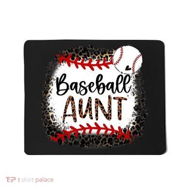 Baseball Aunt Leopard Baseball Aunt Mousepad