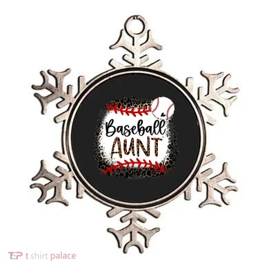 Baseball Aunt Leopard Baseball Aunt Ornament