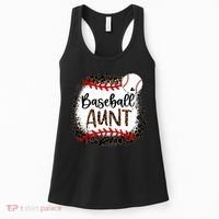 Baseball Aunt Leopard Baseball Aunt Women's Tank Top thumb 0