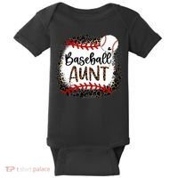 Baseball Aunt Leopard Baseball Aunt Baby Bodysuit thumb 0