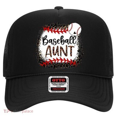 Baseball Aunt Leopard Baseball Aunt Hat