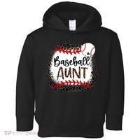 Baseball Aunt Leopard Baseball Aunt Toddler Hoodie thumb 0