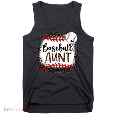 Baseball Aunt Leopard Baseball Aunt Tank Top