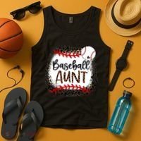 Baseball Aunt Leopard Baseball Aunt Tank Top thumb 4