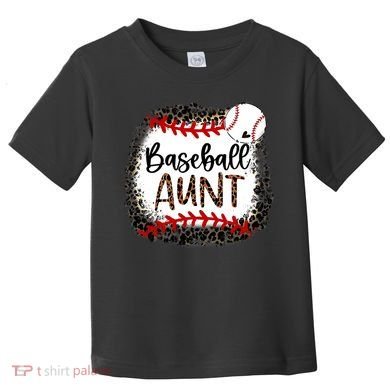 Baseball Aunt Leopard Baseball Aunt Toddler T-Shirt