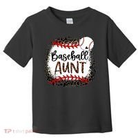 Baseball Aunt Leopard Baseball Aunt Toddler T-Shirt thumb 0