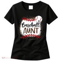 Baseball Aunt Leopard Baseball Aunt Women's T-Shirt thumb 0