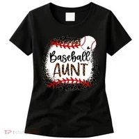 Baseball Aunt Leopard Baseball Aunt Women's T-Shirt thumb 0