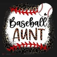 Baseball Aunt Leopard Baseball Aunt Women's T-Shirt thumb 6