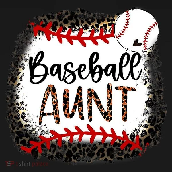 Baseball Aunt Leopard Baseball Aunt Women's T-Shirt