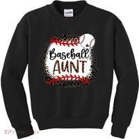 Baseball Aunt Leopard Baseball Aunt Kids Sweatshirt thumb 0