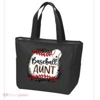 Baseball Aunt Leopard Baseball Aunt Tote Bag thumb 3