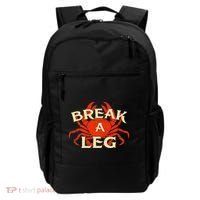 Break A Leg Crabber Crab Lover Crabbing Seafood Crustacean Backpack thumb 0