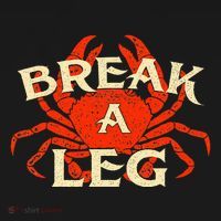 Break A Leg Crabber Crab Lover Crabbing Seafood Crustacean Women's Hoodie thumb 2