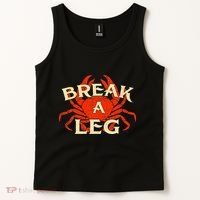 Break A Leg Crabber Crab Lover Crabbing Seafood Crustacean Tank Top thumb 2
