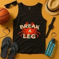 Break A Leg Crabber Crab Lover Crabbing Seafood Crustacean Tank Top thumb 4