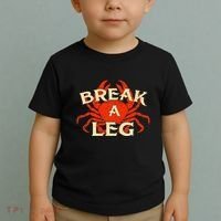 Break A Leg Crabber Crab Lover Crabbing Seafood Crustacean Toddler T-Shirt thumb 2