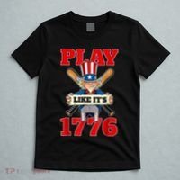 Baseball Abraham Lincoln 4th Of July American Flag T-Shirt thumb 5