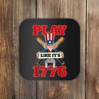 Baseball Abraham Lincoln 4th Of July American Flag Coaster thumb 0