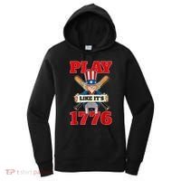 Baseball Abraham Lincoln 4th Of July American Flag Women's Hoodie thumb 0