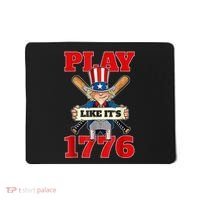 Baseball Abraham Lincoln 4th Of July American Flag Mousepad thumb 0