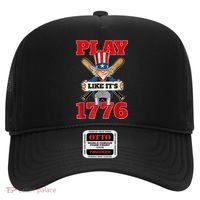 Baseball Abraham Lincoln 4th Of July American Flag Hat thumb 0