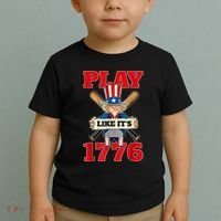 Baseball Abraham Lincoln 4th Of July American Flag Toddler T-Shirt thumb 2