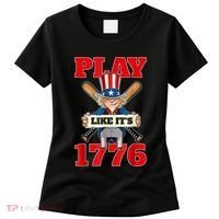 Baseball Abraham Lincoln 4th Of July American Flag Women's T-Shirt thumb 0