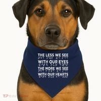 Braille Awareness Less Eyes More Heart Impaired Dots Braille USA-Made Doggie Bandana thumb 1
