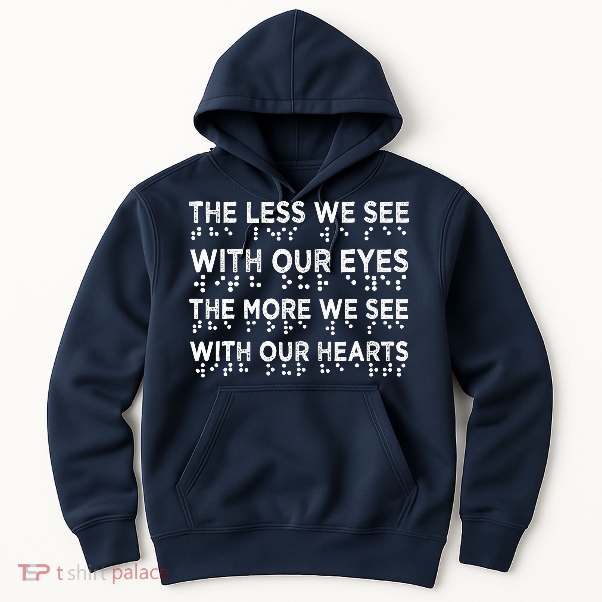 Braille Awareness Less Eyes More Heart Impaired Dots Braille Hoodie