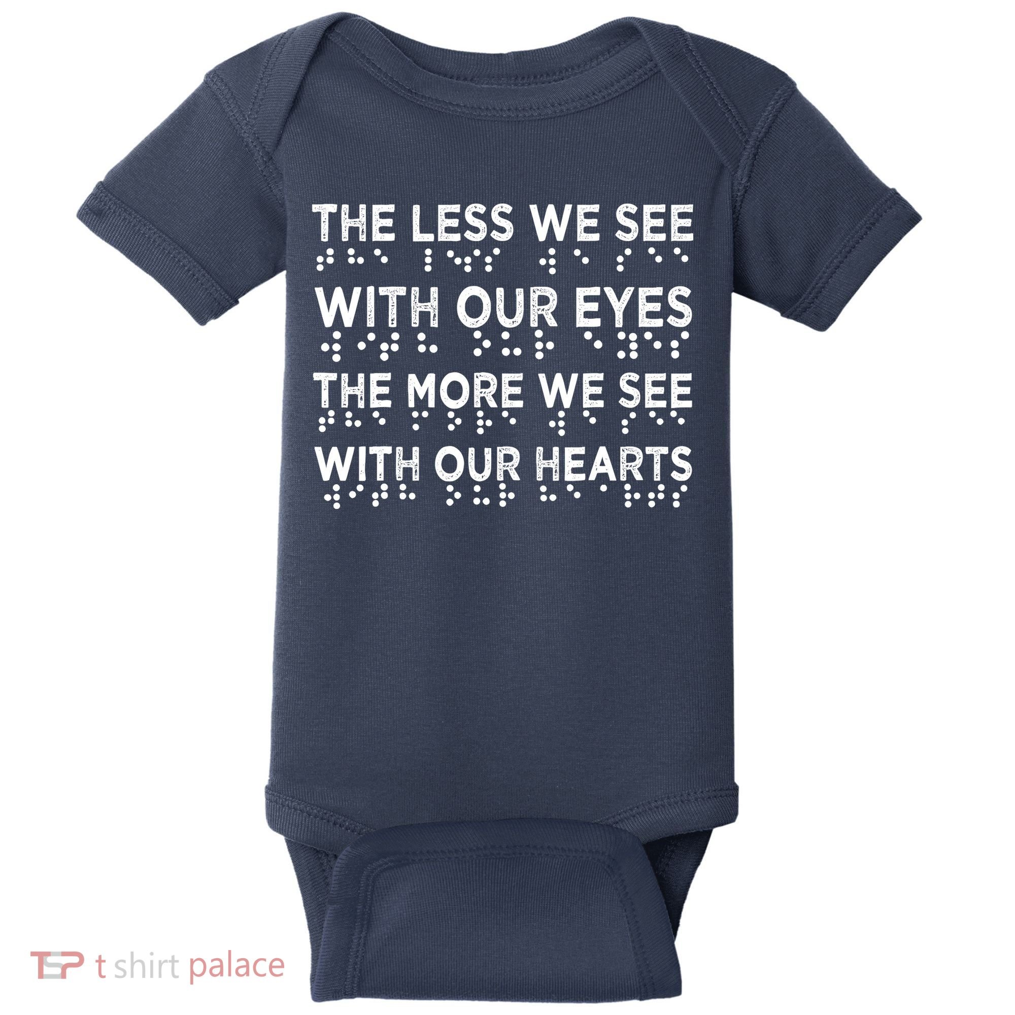 Braille Awareness Less Eyes More Heart Impaired Dots Braille Baby Bodysuit