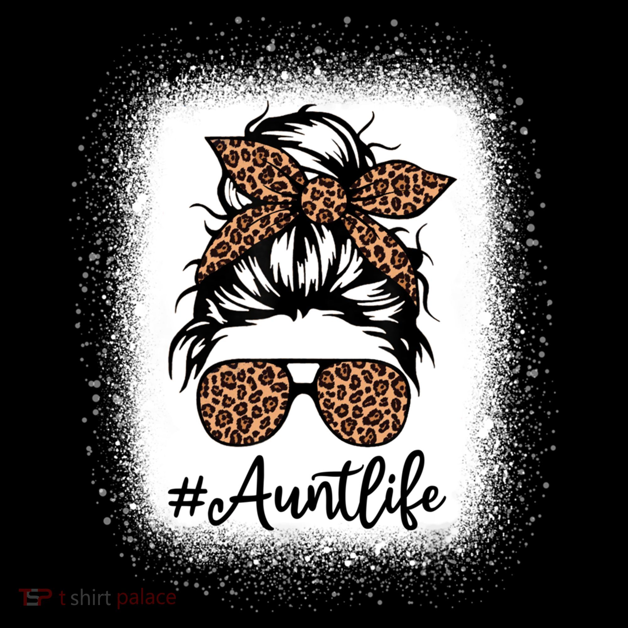 Best Aunt Life Messy Bun Leopard Bleached Auntie Mothers Day Great Gift Coffee Mug