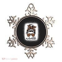 Best Aunt Life Messy Bun Leopard Bleached Auntie Mothers Day Great Gift Ornament thumb 0
