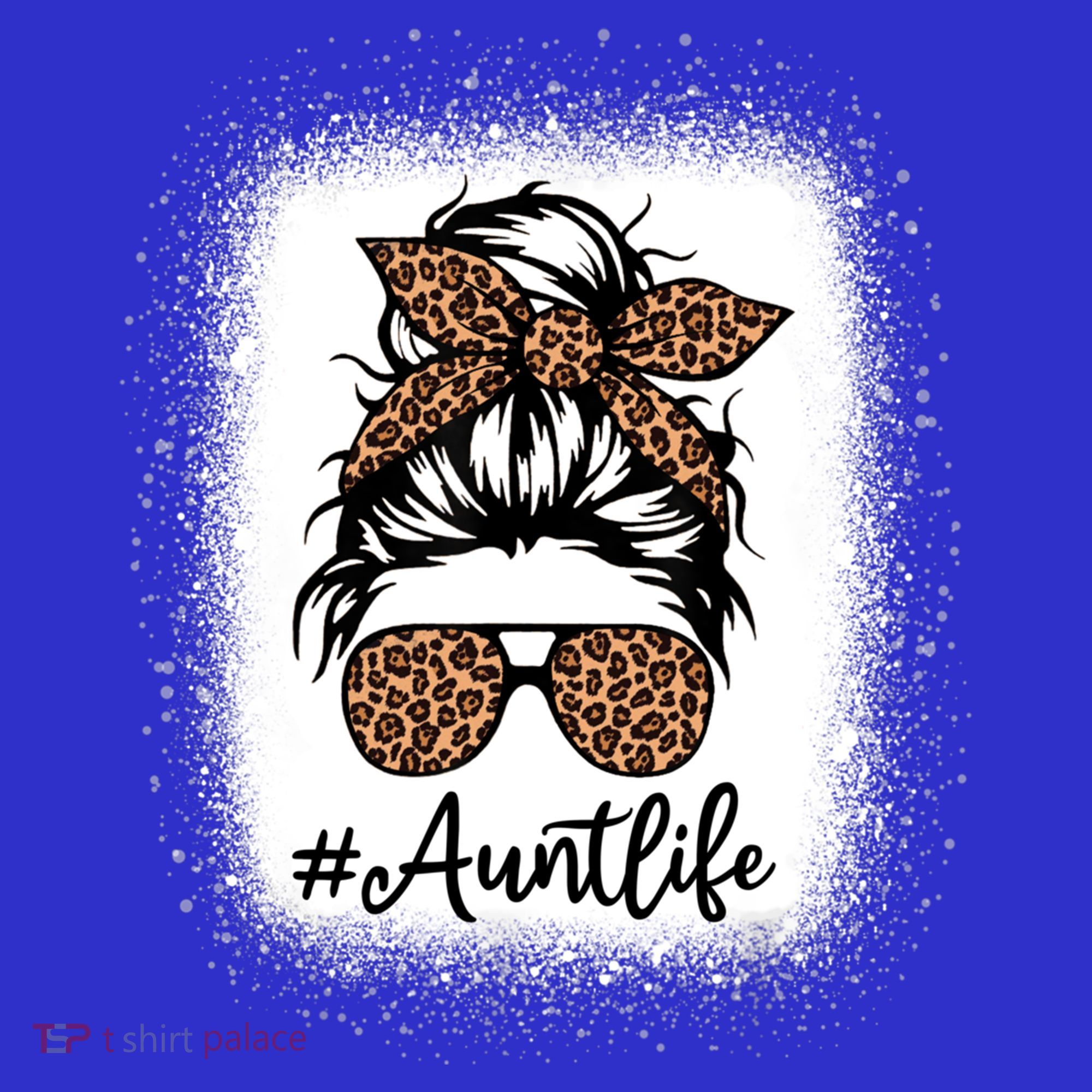 Best Aunt Life Messy Bun Leopard Bleached Auntie Mothers Day Great Gift Baby Bodysuit