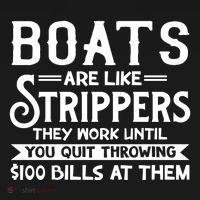 Boats Are Like Strippers They Won't Work Until You Quit Throwing $100 Bills Women's Tank Top thumb 5
