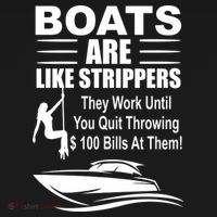 Boats Are Like Strippers Funny Joke Apron thumb 3
