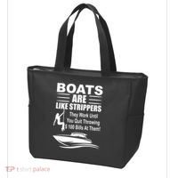 Boats Are Like Strippers Funny Joke Tote Bag thumb 3