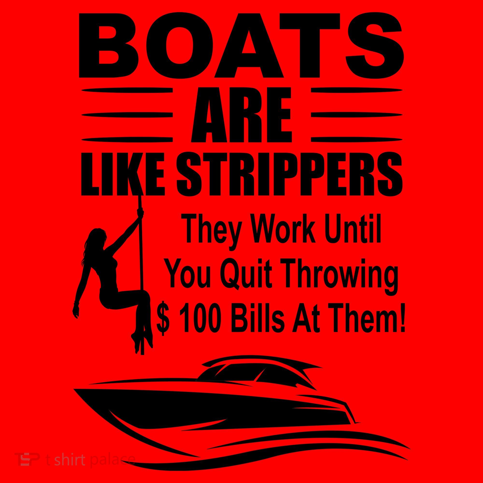 Boats Are Like Strippers Funny Joke Santa Hat