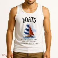 Boats Are Like Strippers They Work Until You Quit Throwing 100 Bills At Them Tank Top thumb 3