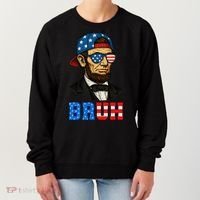 Bruh Abraham Lincoln Patriotic 4th Of July Women's Sweatshirt thumb 0