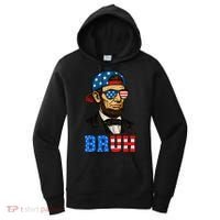 Bruh Abraham Lincoln Patriotic 4th Of July Women's Hoodie thumb 0